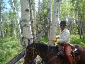 Garret, head wrangler at Lost Creek Ranch in Moose, Wyoming, spent an afternoon I will never forget teaching me his Natural Horsemanship secrets while we rode through the forests, meadows and mountains of Wyoming.