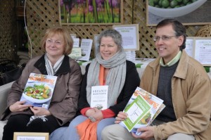 Sunday in the rain at the NYC Grows festival with Ethne Clarke, editor-in-chief of Organic Gardening magazine, and Doug Hall, senior editor.