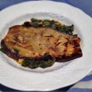 Grilled Marinated Eggplant with Mint