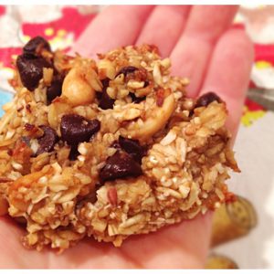 Banana-Peanut-Chocolate-Coconut Super Cookie!