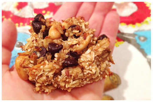 Banana-Peanut-Chocolate-Coconut Super Cookie!