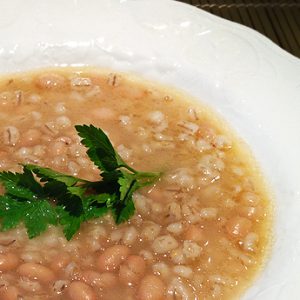 Goose, Barley, and White Bean Soup