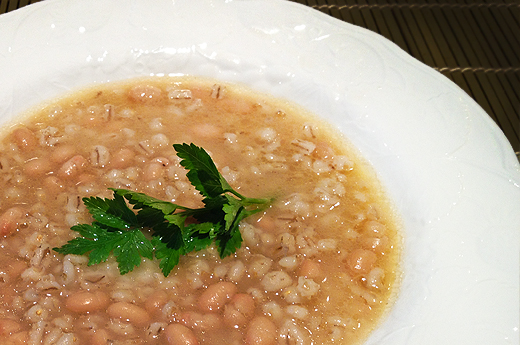 Goose, Barley, and White Bean Soup