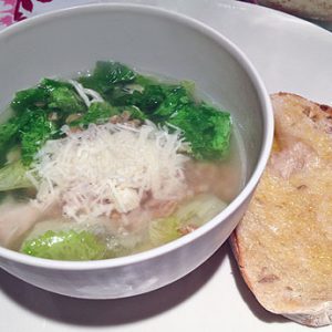 Escarole, Farro, and Chicken Soup