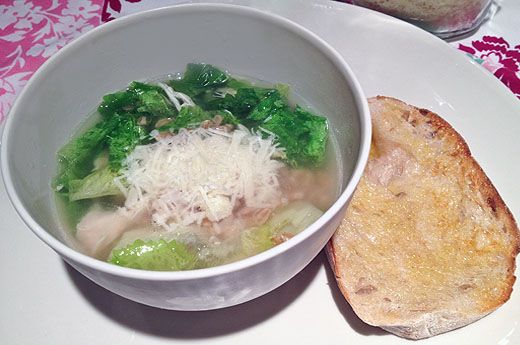 Escarole, Farro, and Chicken Soup