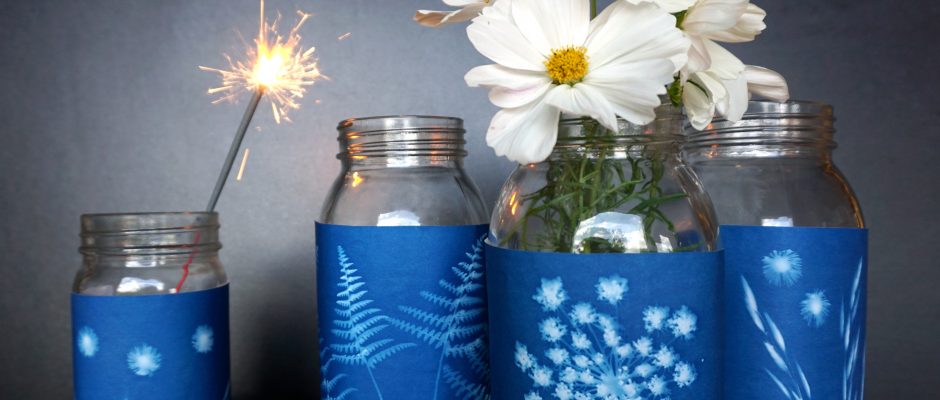 Fourth of July Craft: Sunprint Fireworks Jars