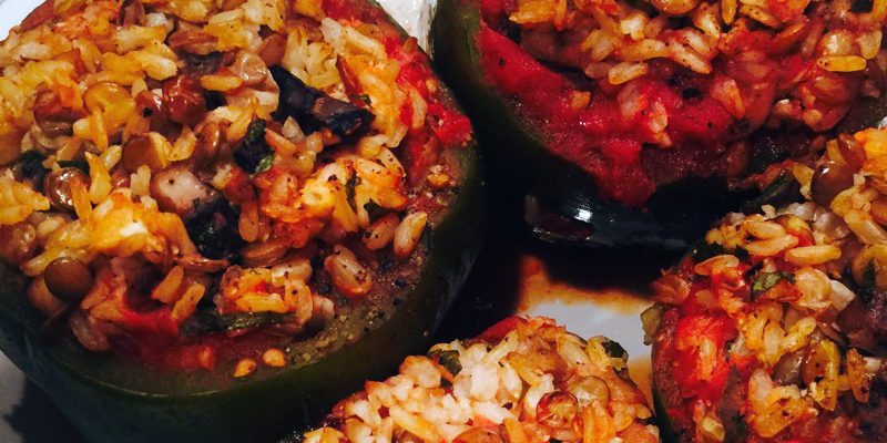 The Art of Becoming Vegetarian: Meatless Stuffed Peppers