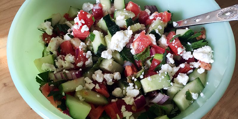 Shepherd’s Salad, Fresh from the Garden